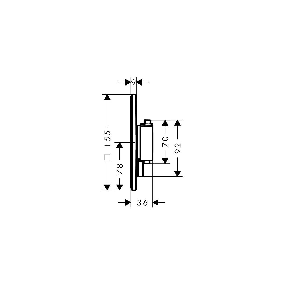 Hansgrohe Thermostat Unterputz Ecostat Comfort Q, für 2 Verbraucher, chrom